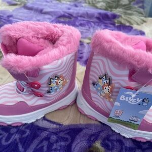 Disney Pink and White Kids Snow Boots